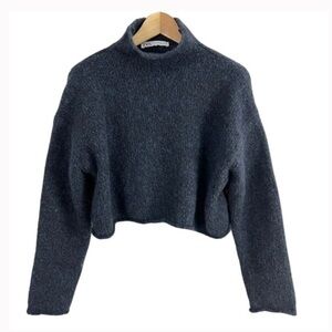 Zara Women's navy blue Turtleneck Sweater